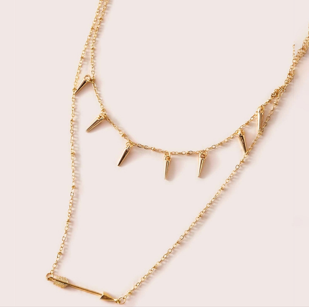 3 Pack Layered Arrow Necklace